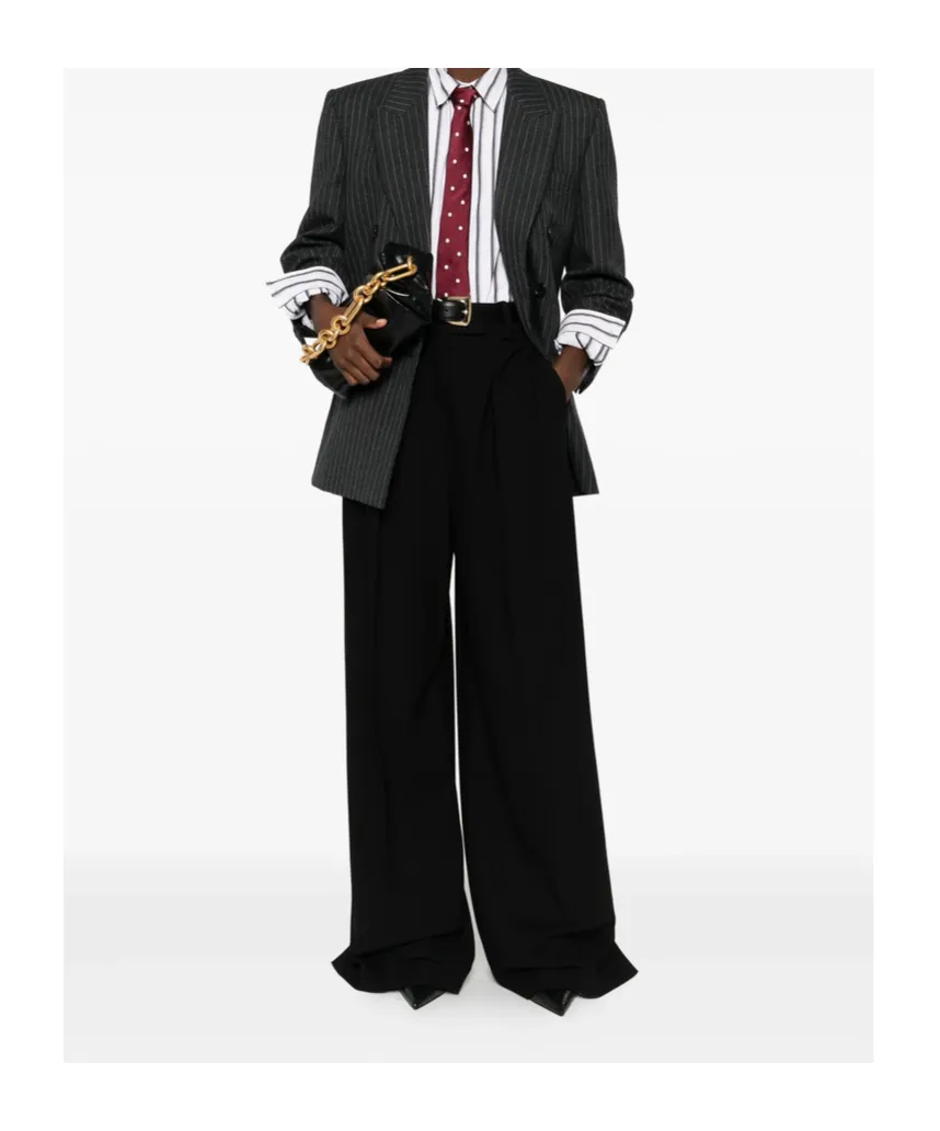 Saint Laurent Double-Breasted Long-Sleeved Jacket