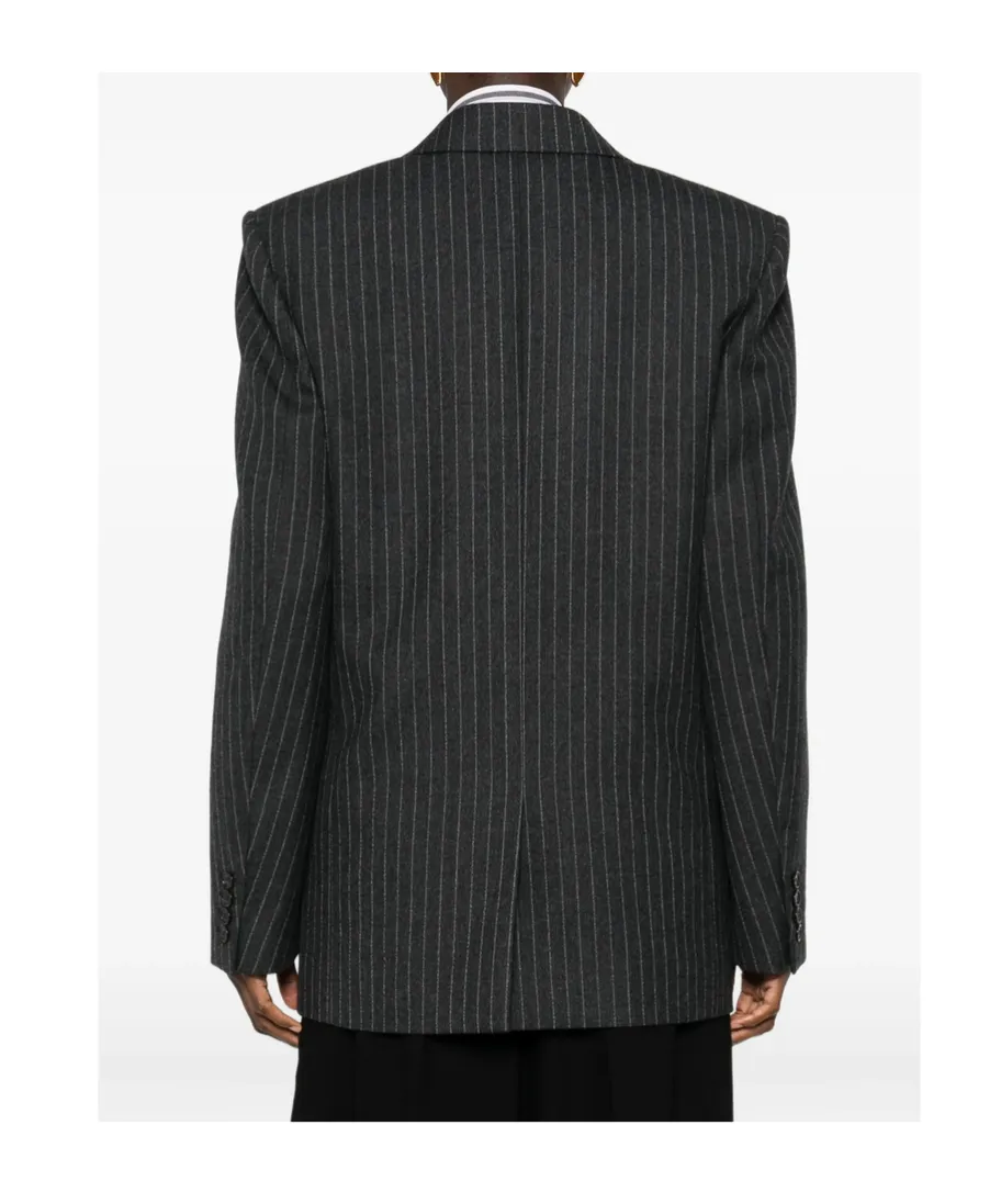 Saint Laurent Double-Breasted Long-Sleeved Jacket