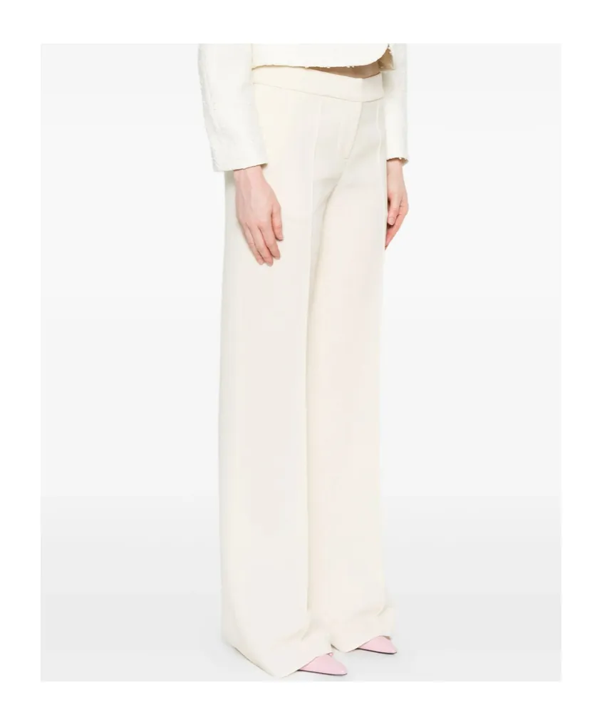 Wool Straight-Leg Trousers