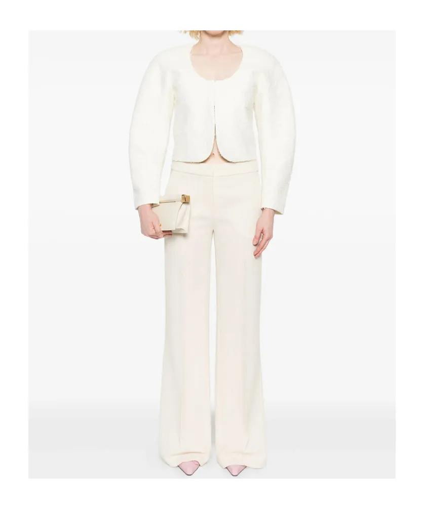 Wool Straight-Leg Trousers