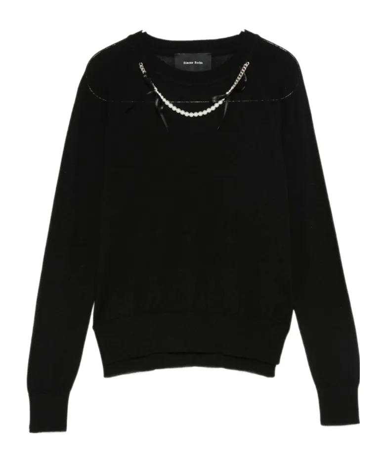 Pearl-Embellished Sweater
