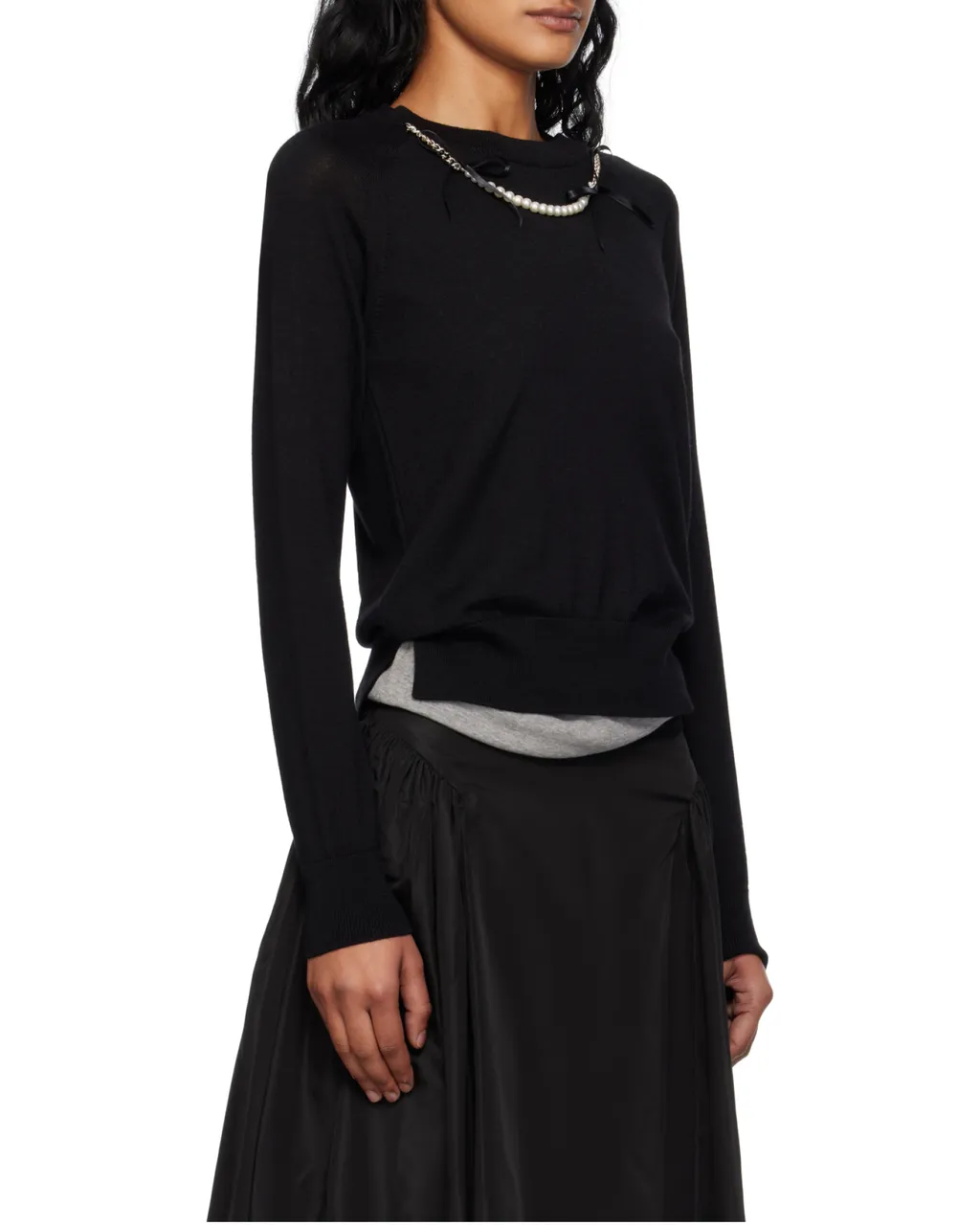Pearl-Embellished Sweater