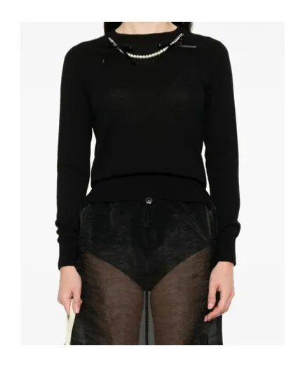 Pearl-Embellished Sweater