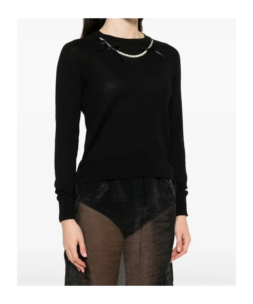 Pearl-Embellished Sweater