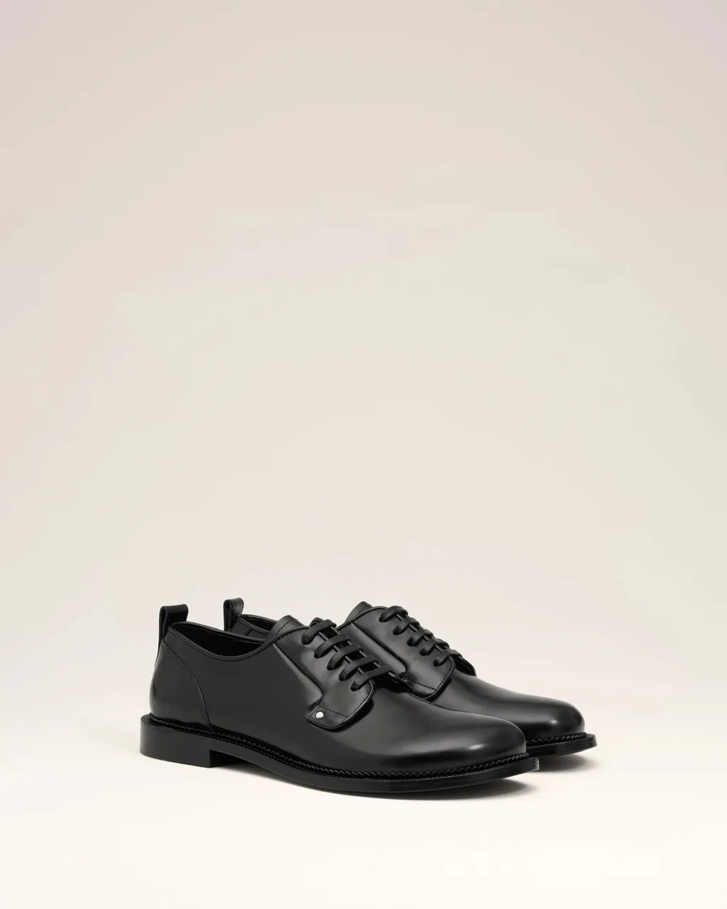 Black Leather Anatomical Toe Derbies