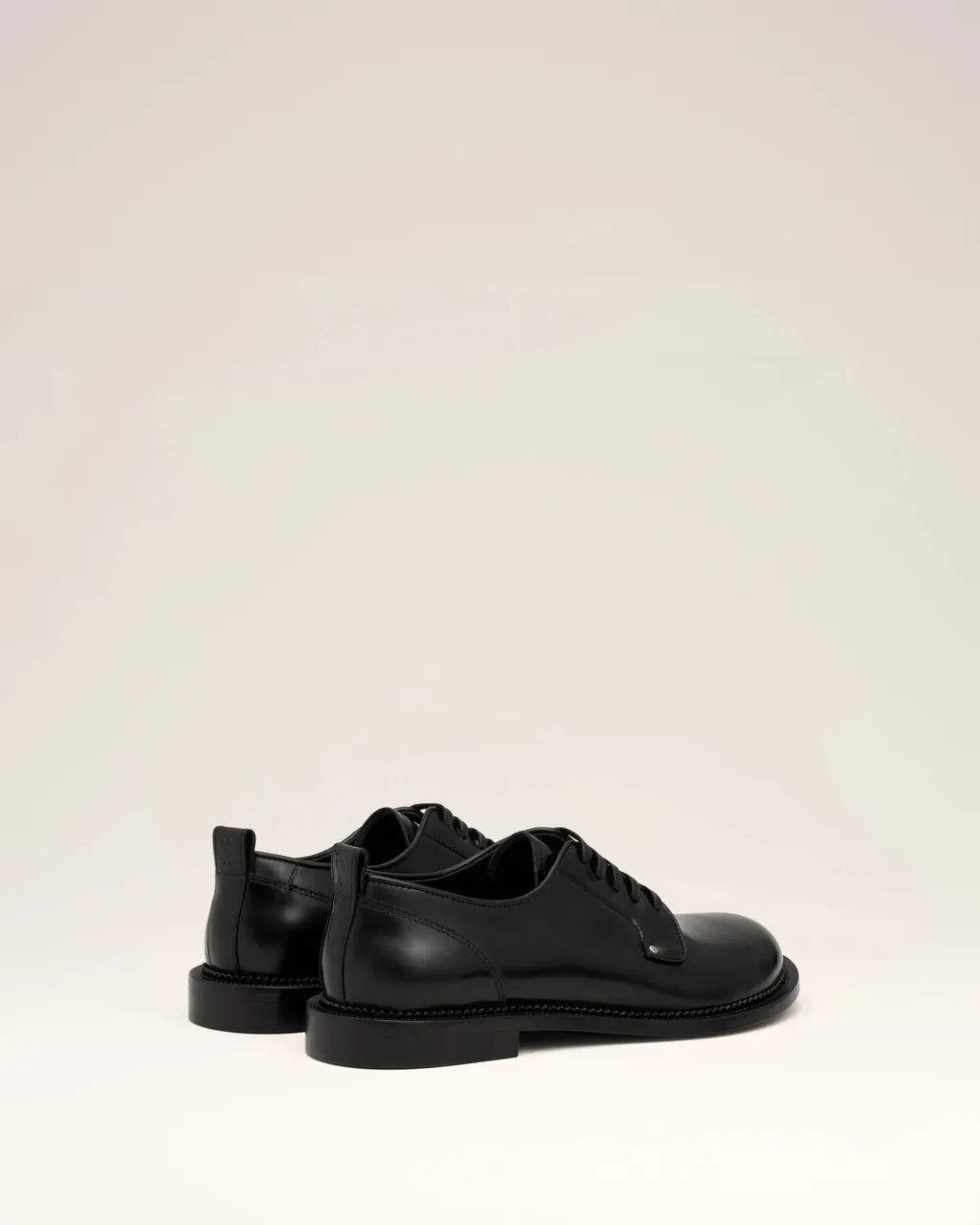 Black Leather Anatomical Toe Derbies