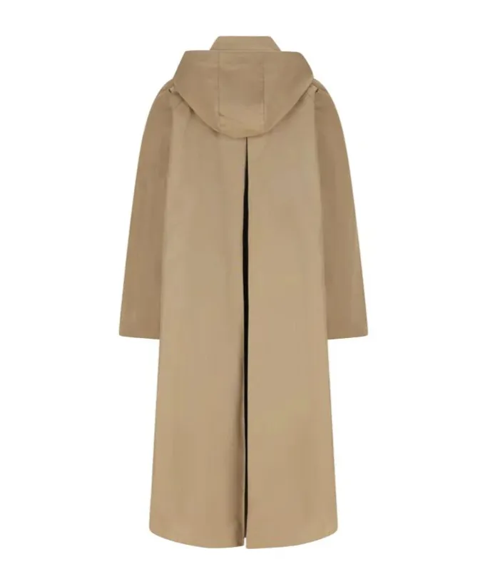Hooded Logo-Plaque Coat