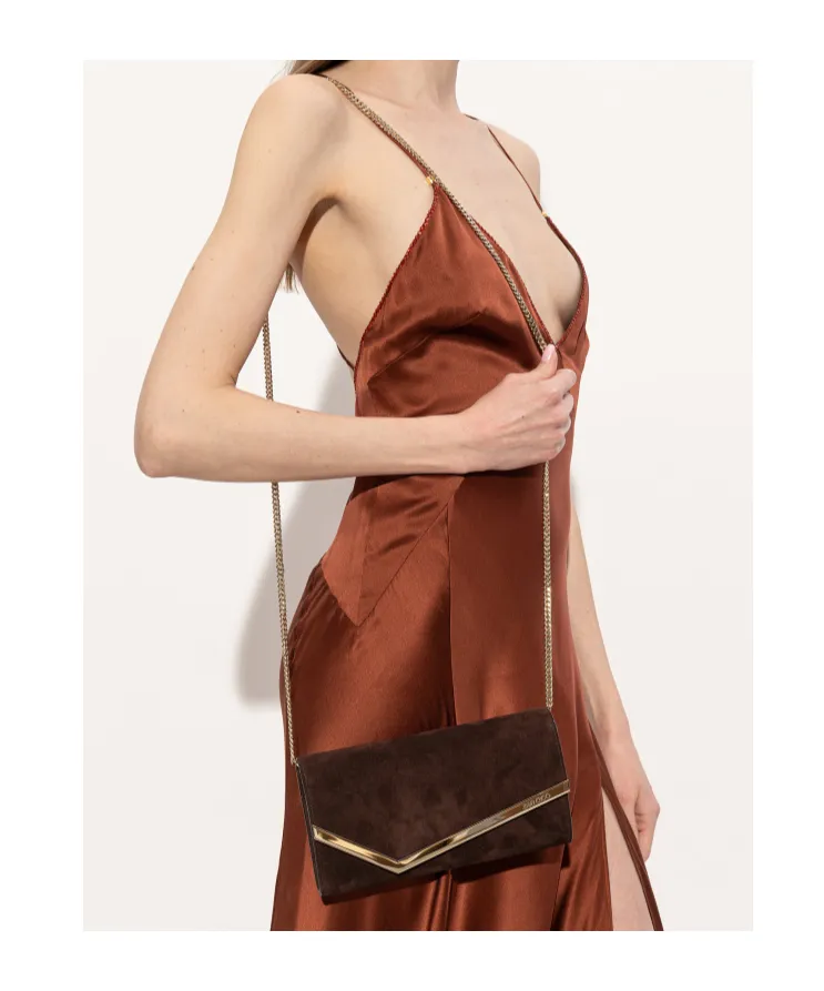 Envelope Suede Clutch Bag