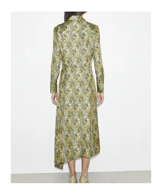Paisley-Print Wrap Dress