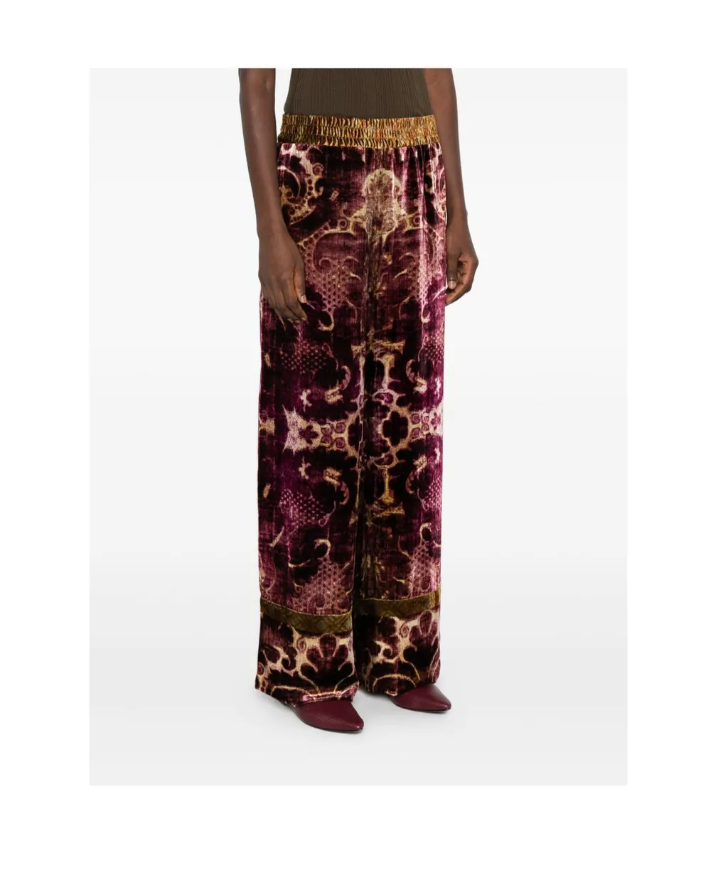 Elastic Waist Wide-Leg Pants
