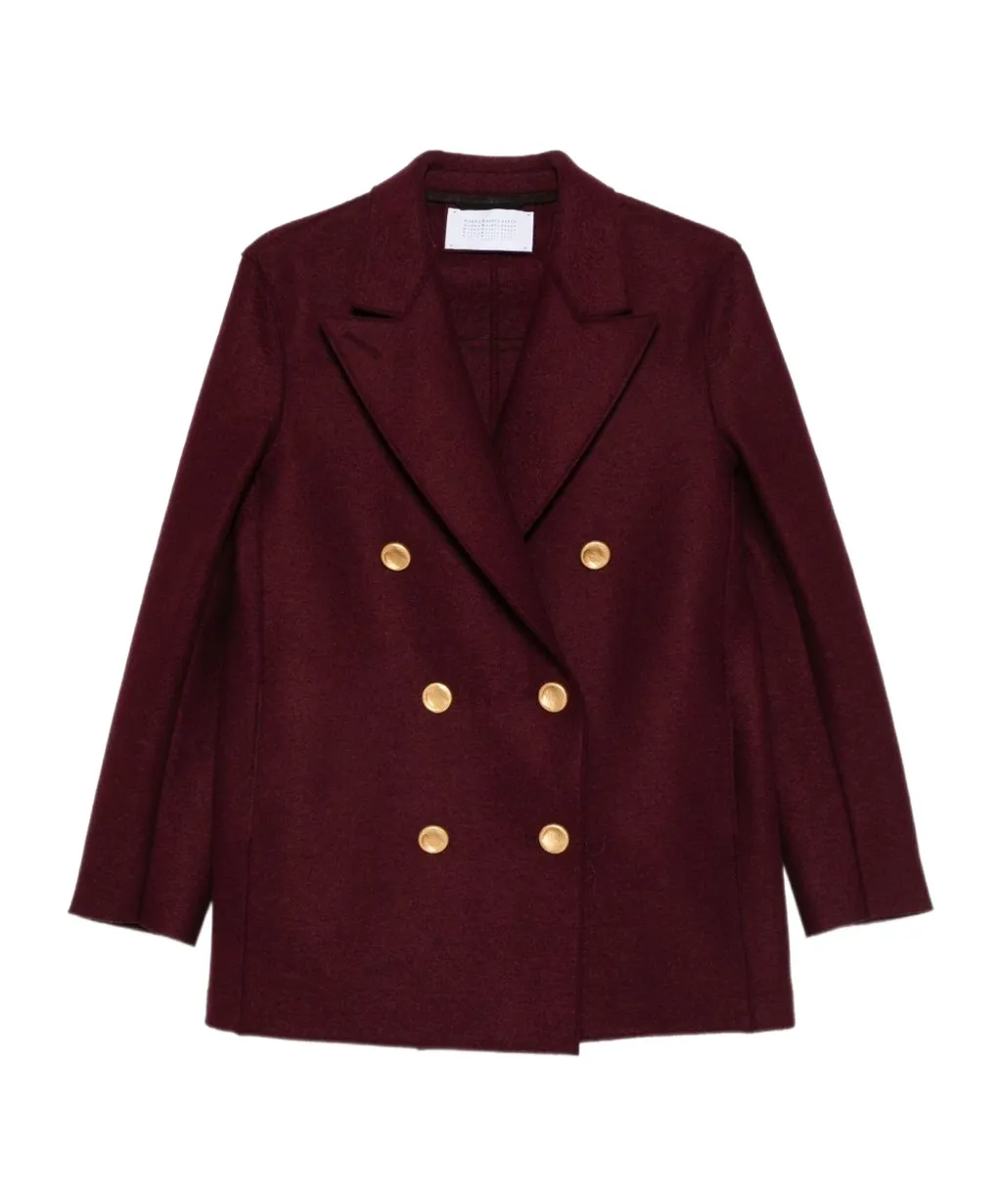 Double-Breasted Gold-Button Coat