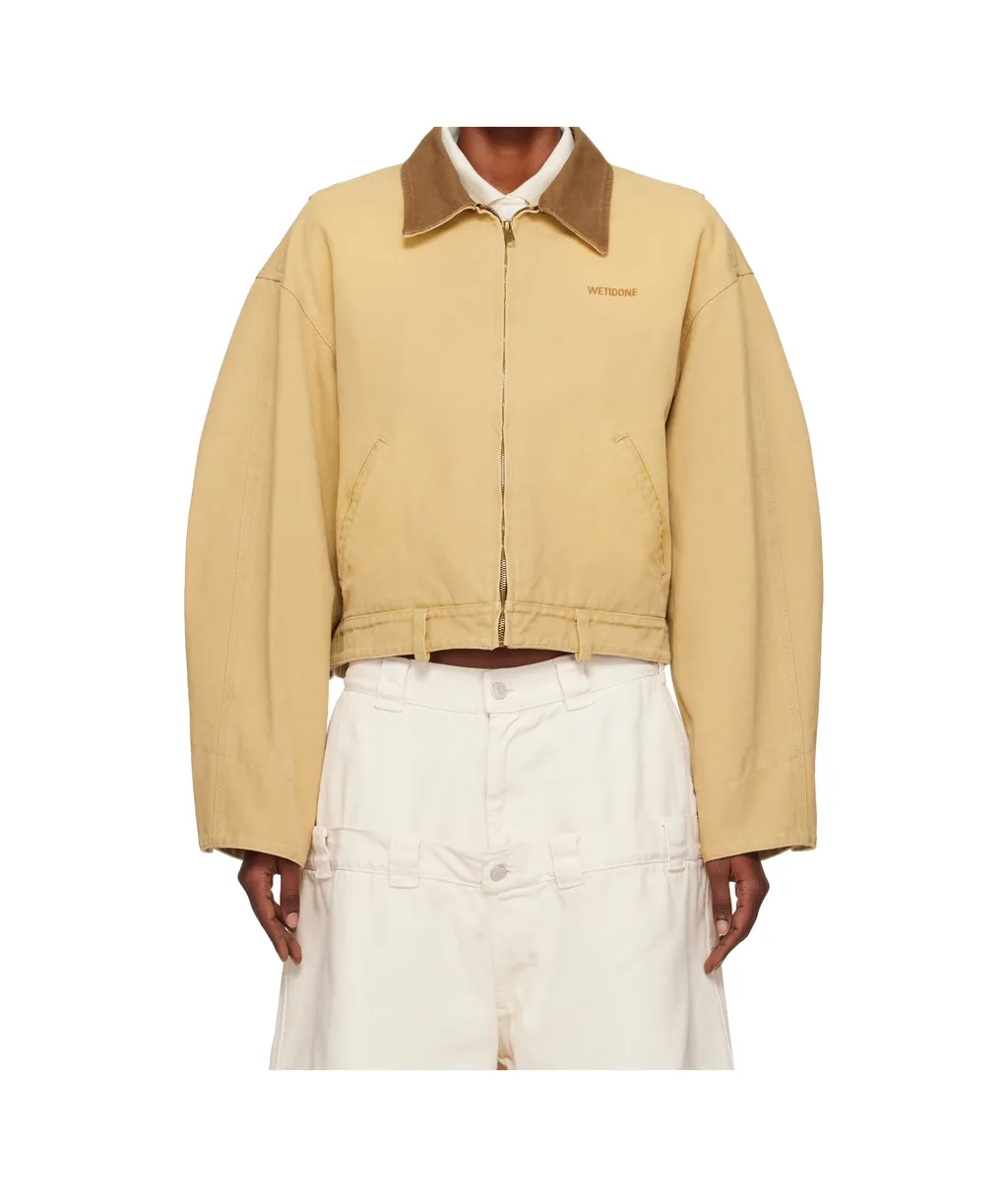 Cord-Collar Cotton Jacket