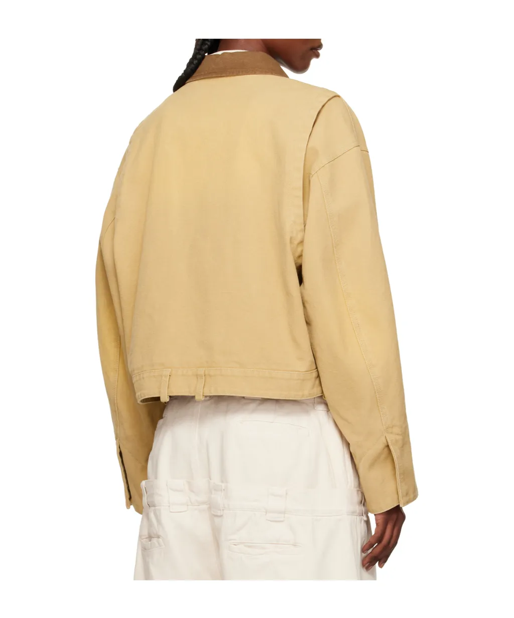Cord-Collar Cotton Jacket