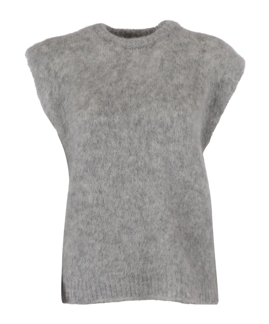 Forte Forte Sleeveless Cropped Knitted Tank Top