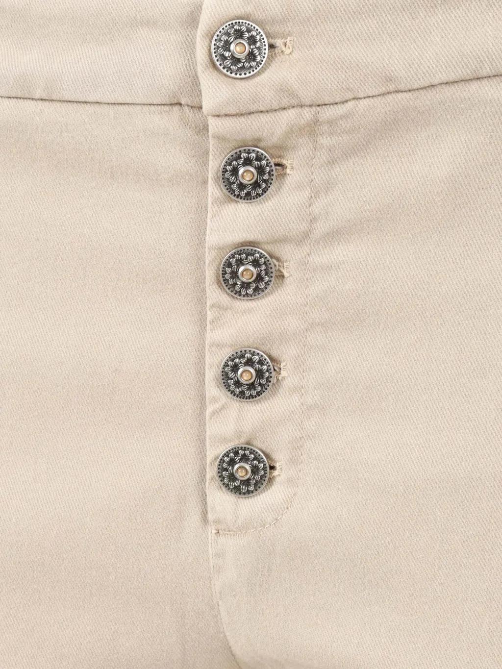 Button-Front Straight Trousers