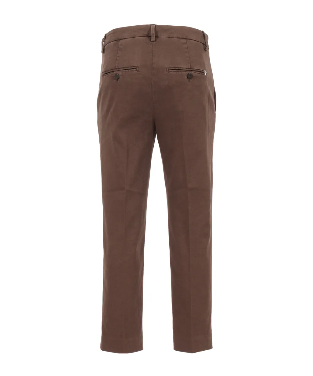 Button-Front Straight Trousers