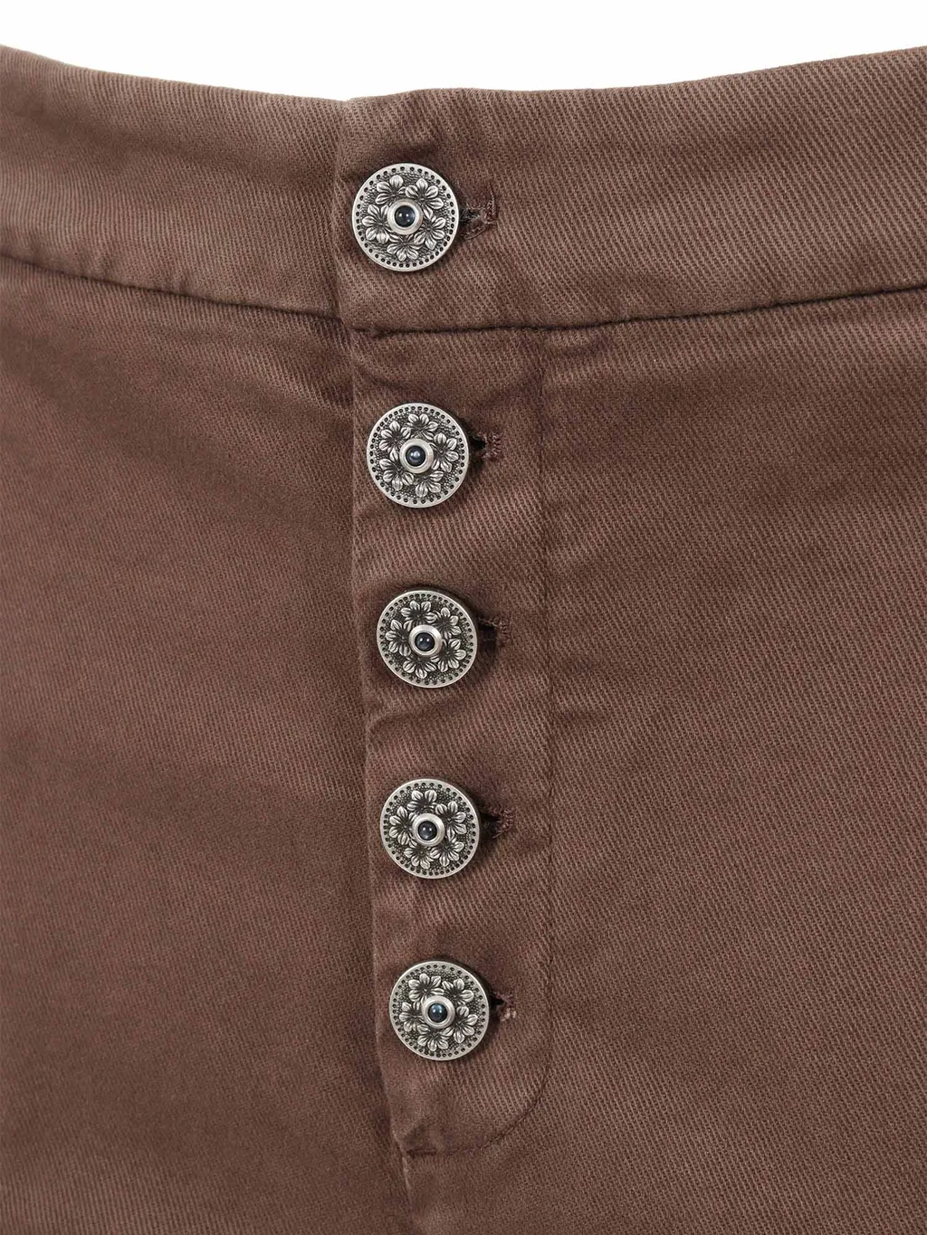 Button-Front Straight Trousers