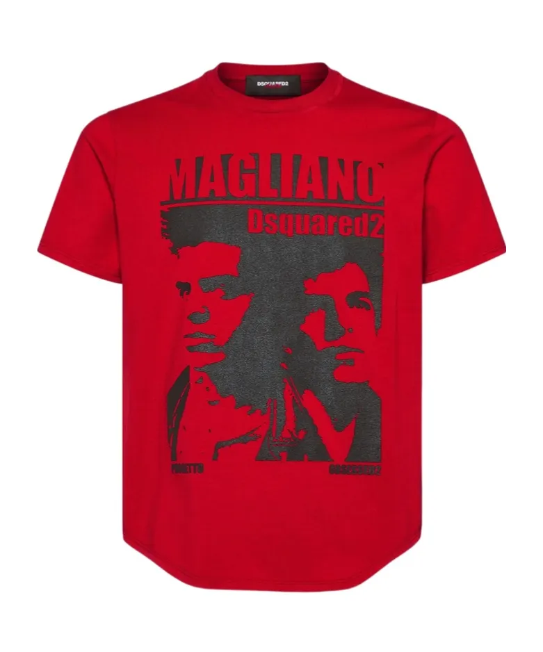 Dsquared2 Graphic Printed Crewneck T-Shirt