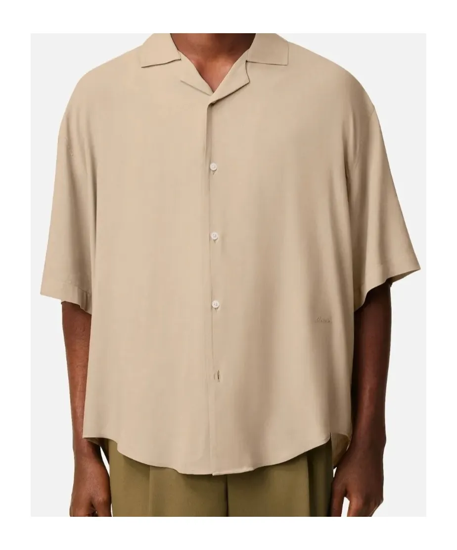 Beige Ami Camp Short Sleeved Shirt