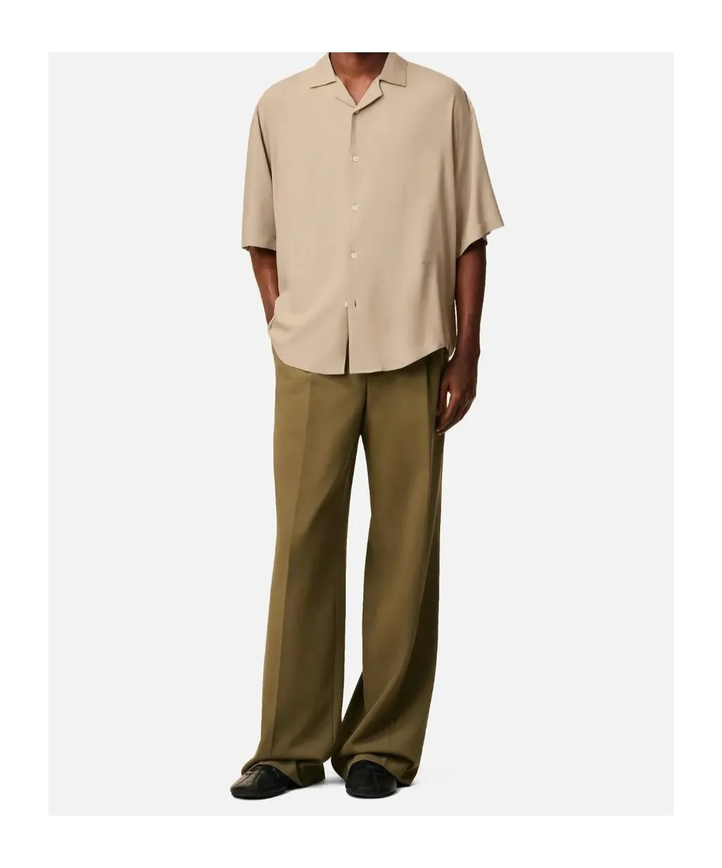 Beige Ami Camp Short Sleeved Shirt