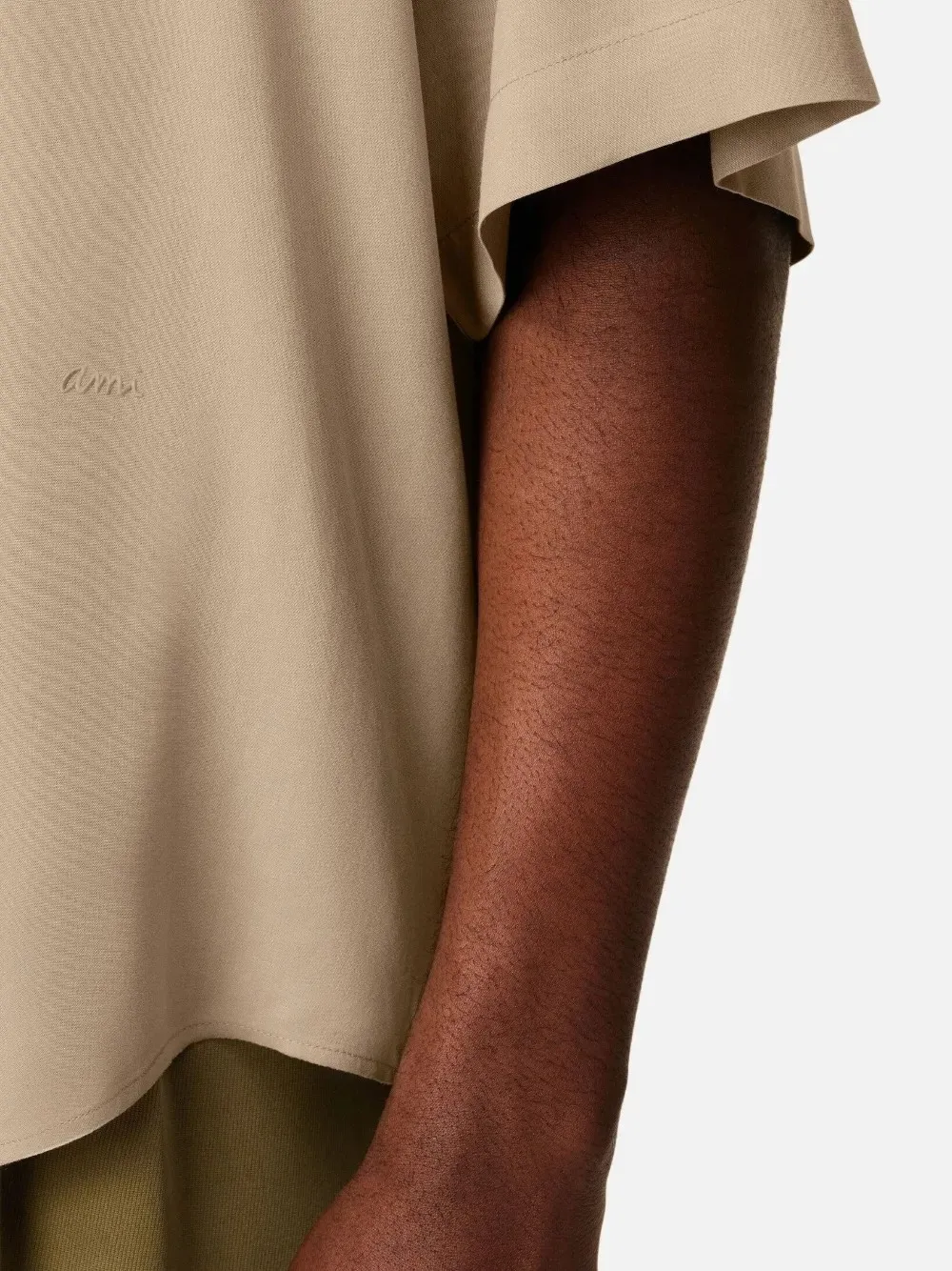 Beige Ami Camp Short Sleeved Shirt