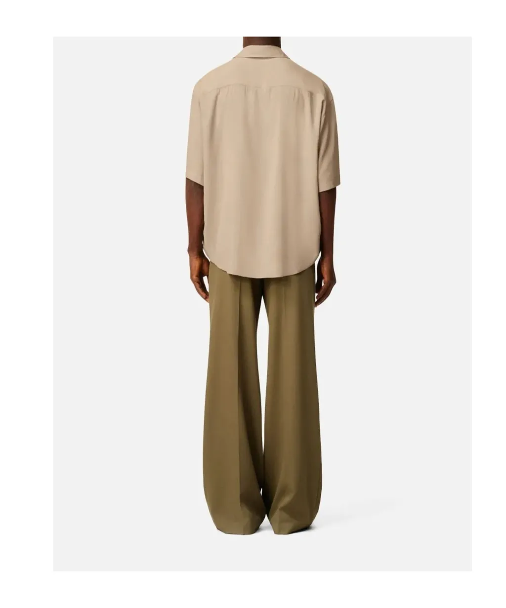 Beige Ami Camp Short Sleeved Shirt