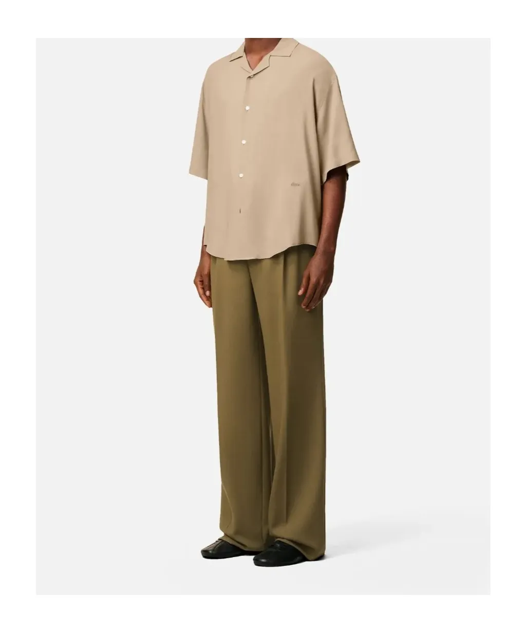 Beige Ami Camp Short Sleeved Shirt