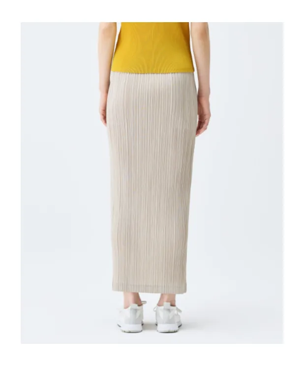 Pleated Straight Skirt