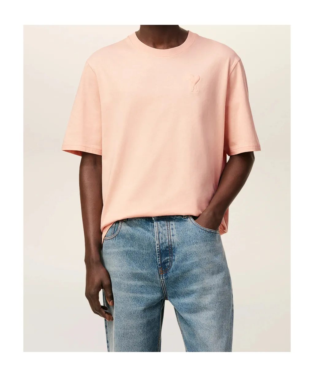 Pink Cotton Ami De Coeur Cosy Fit T-Shirt