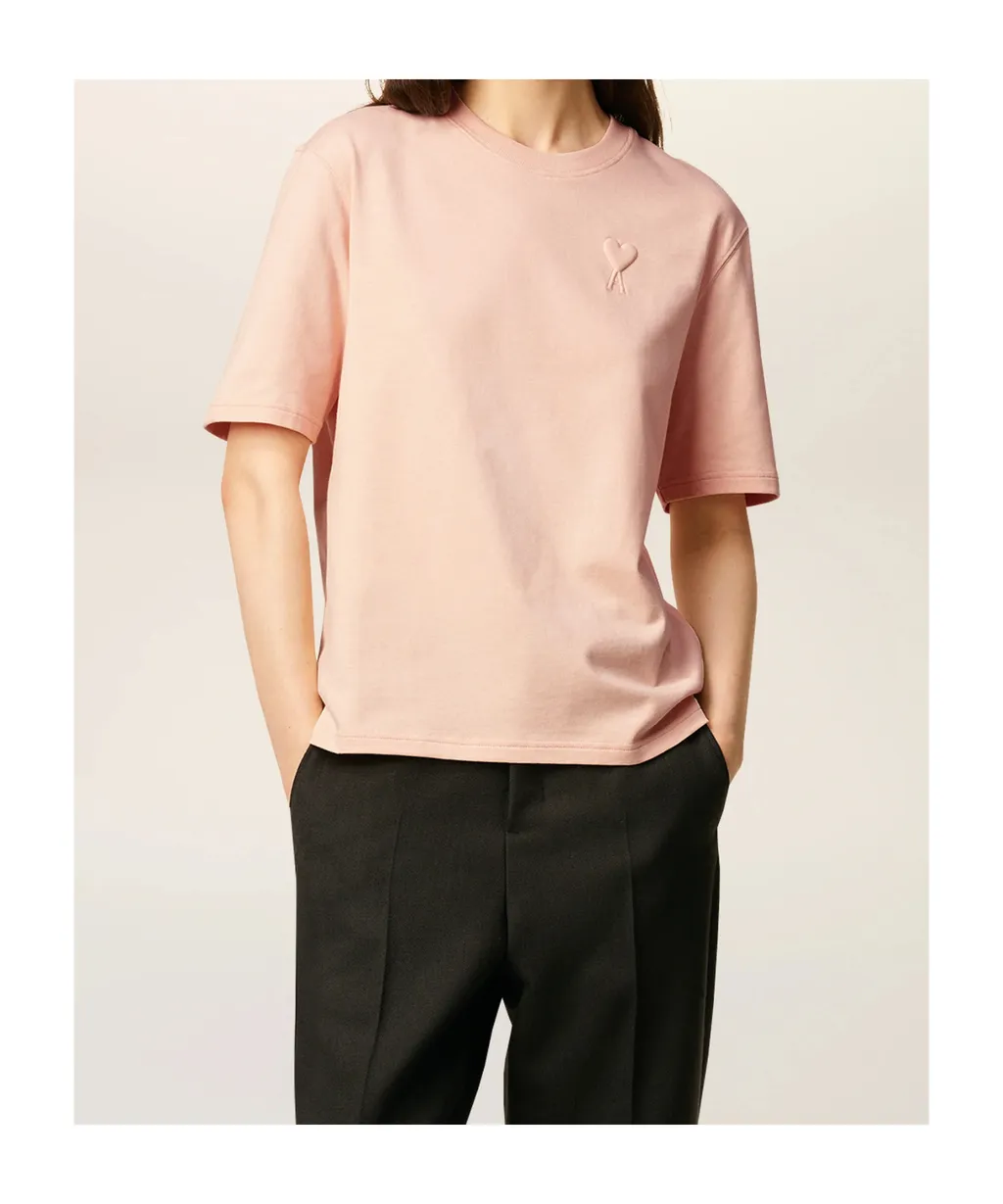 Pink Cotton Ami De Coeur Cosy Fit T-Shirt