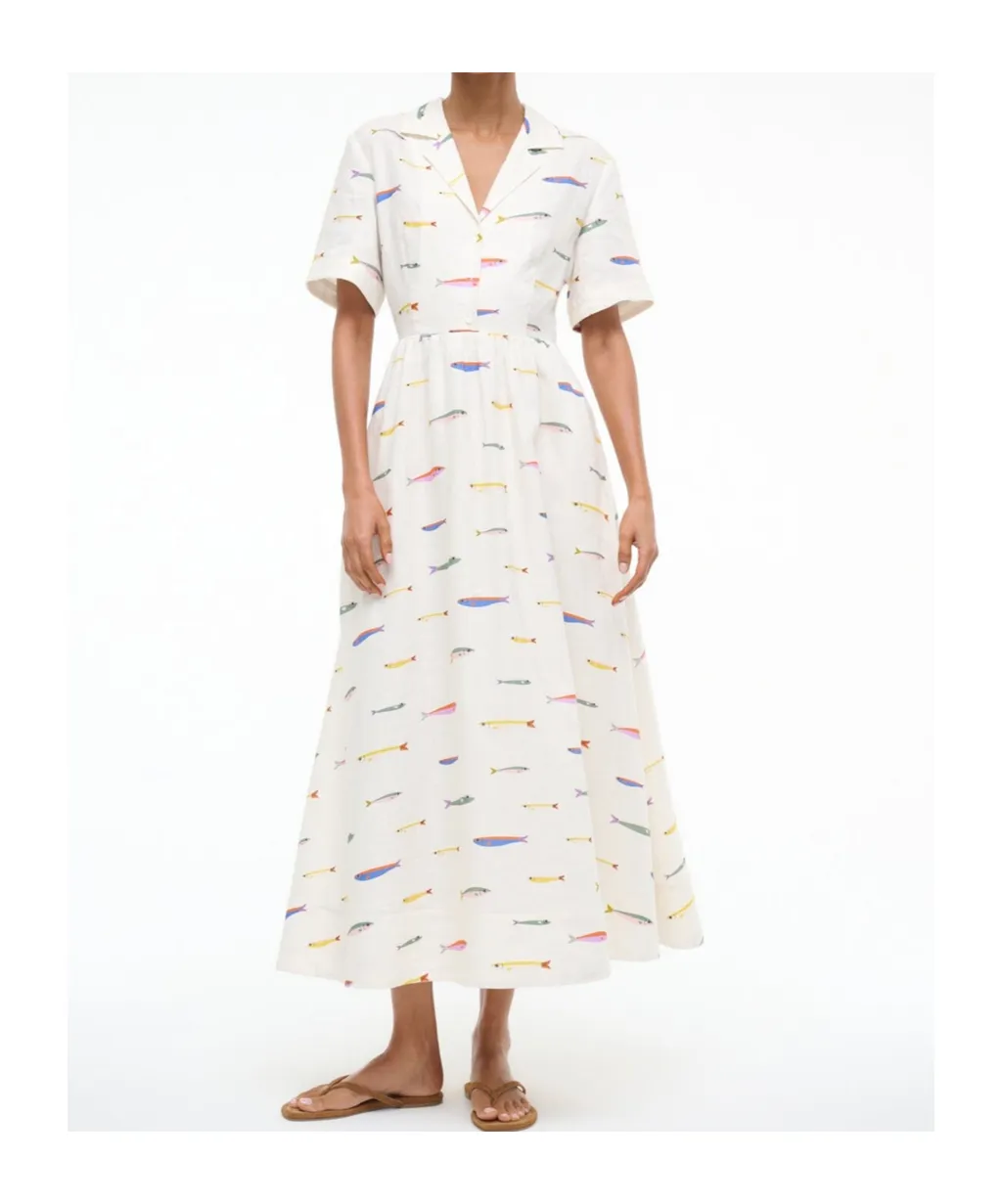 Meryl Linen Maxi Shirt Dress