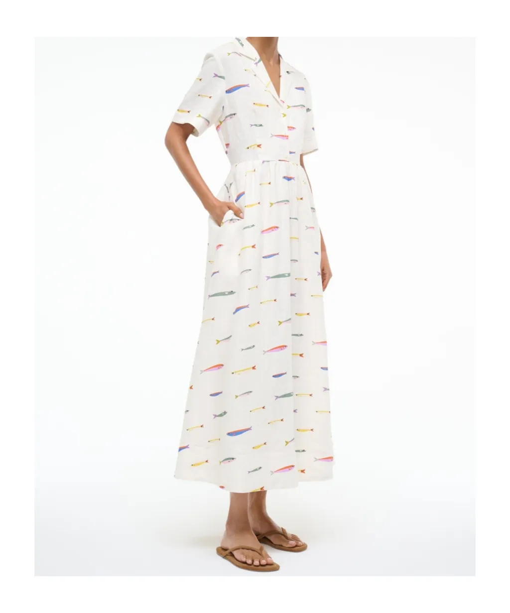 Meryl Linen Maxi Shirt Dress