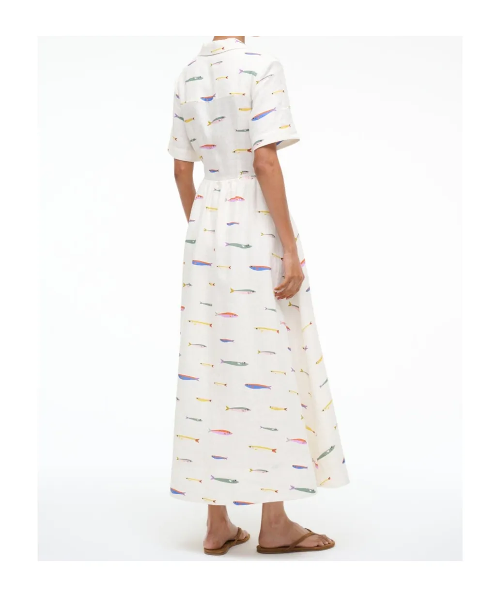 Meryl Linen Maxi Shirt Dress