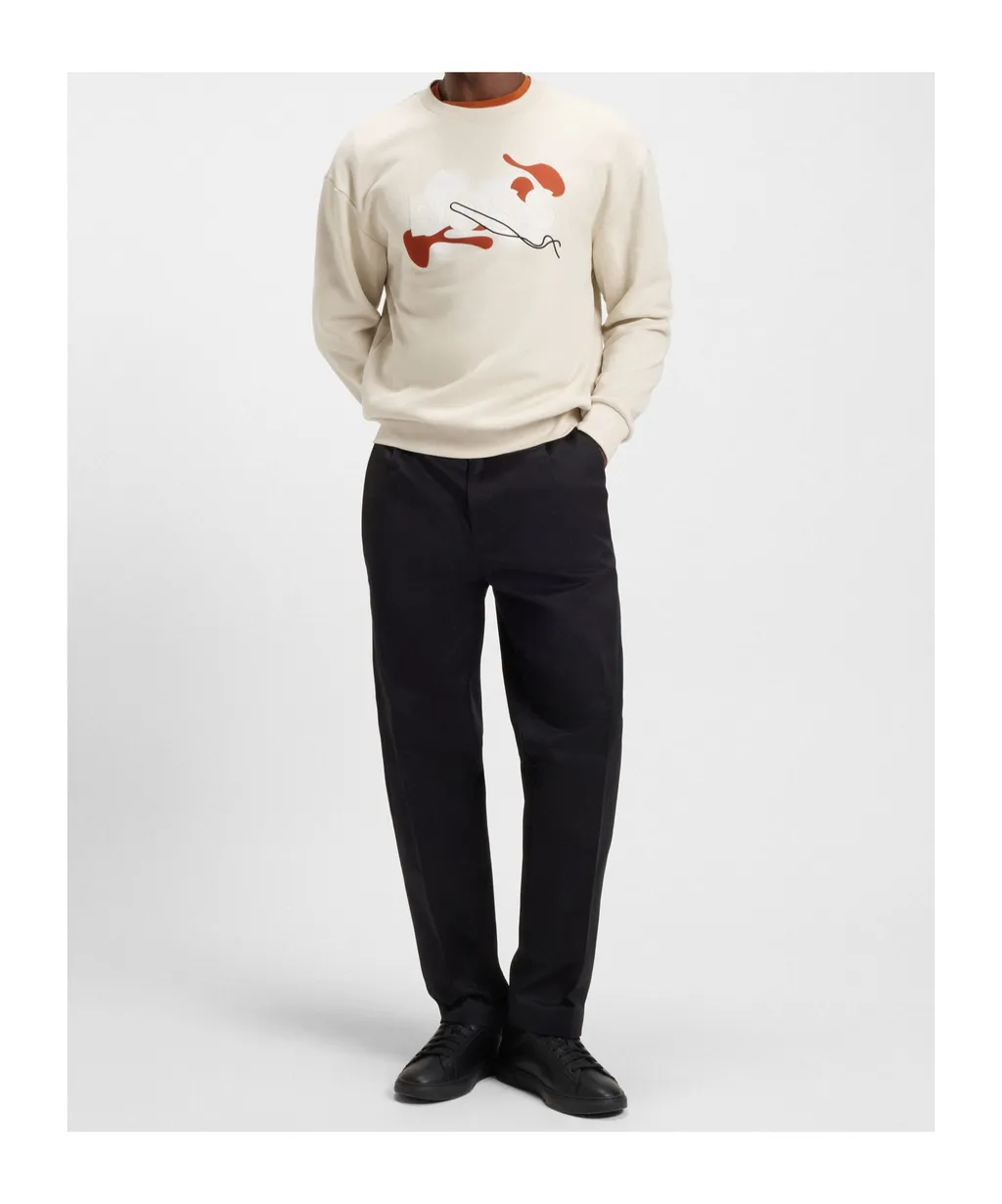 Abstract-Print Sweatshirt