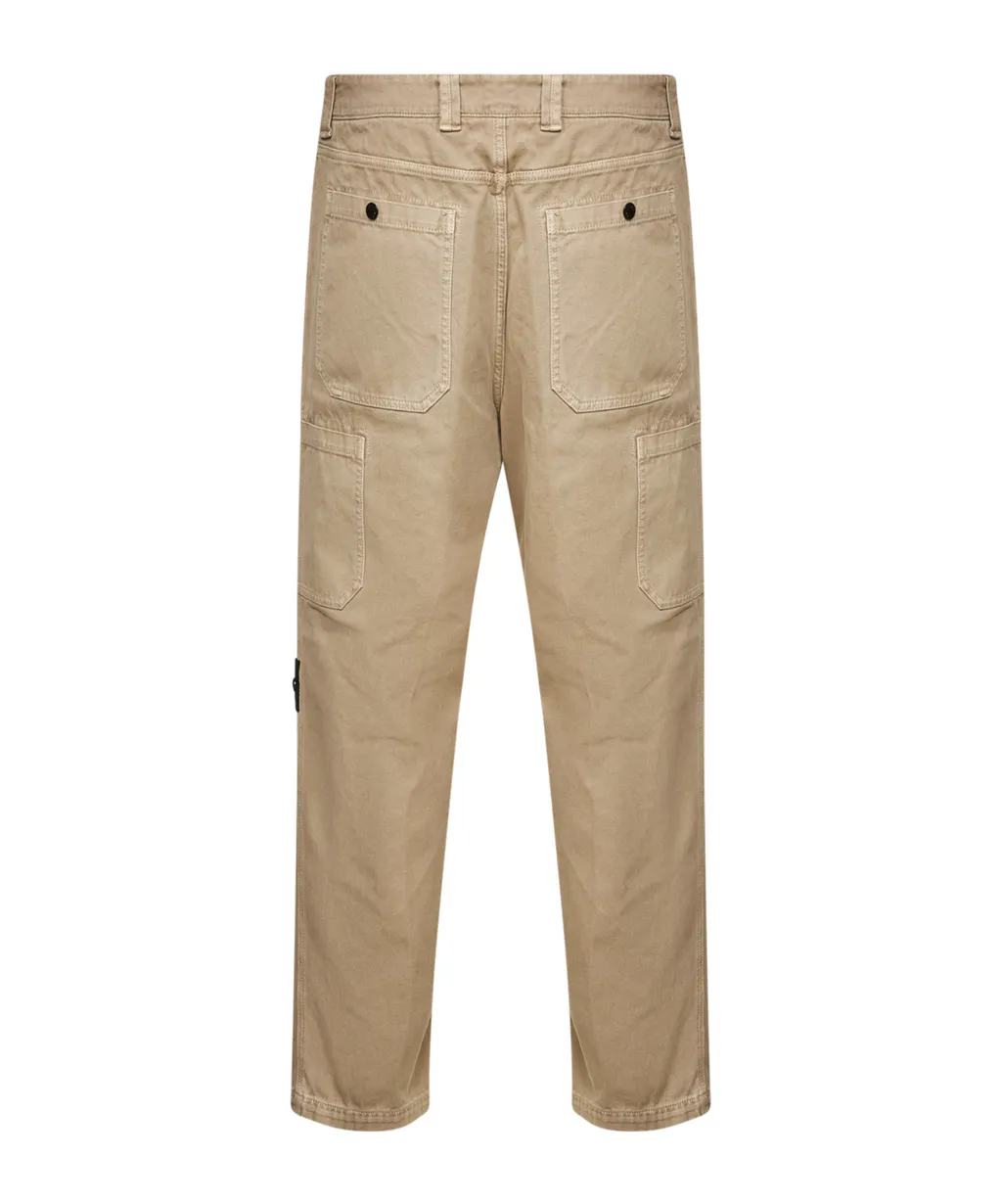 Stone Island Logo Patch Loose Fit Trousers