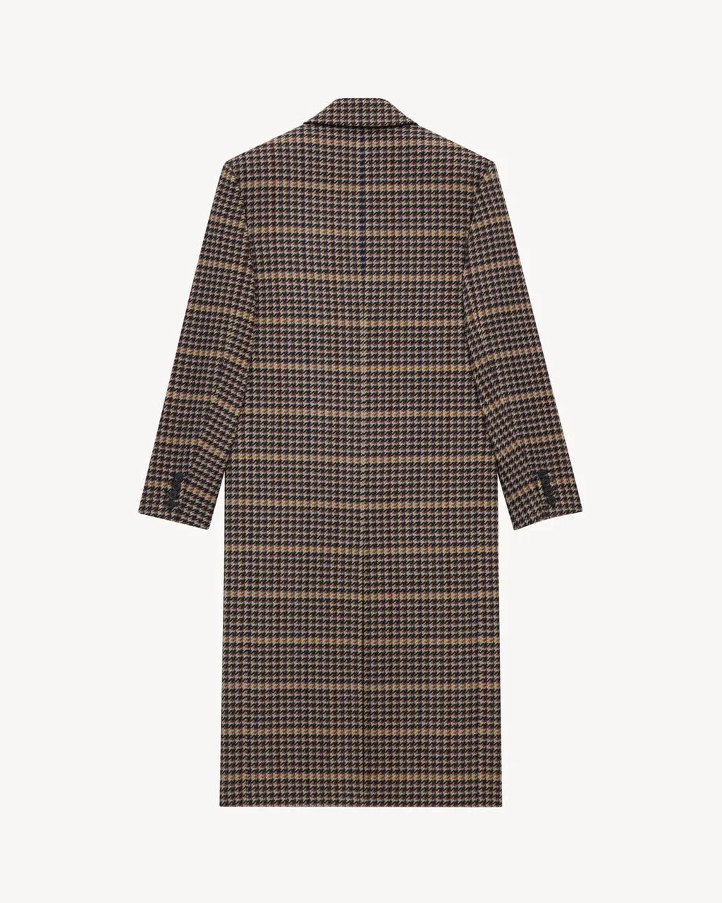Long Coat In Wool Check