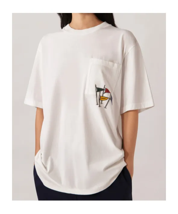 Flag-Print Crew-Neck T-Shirt