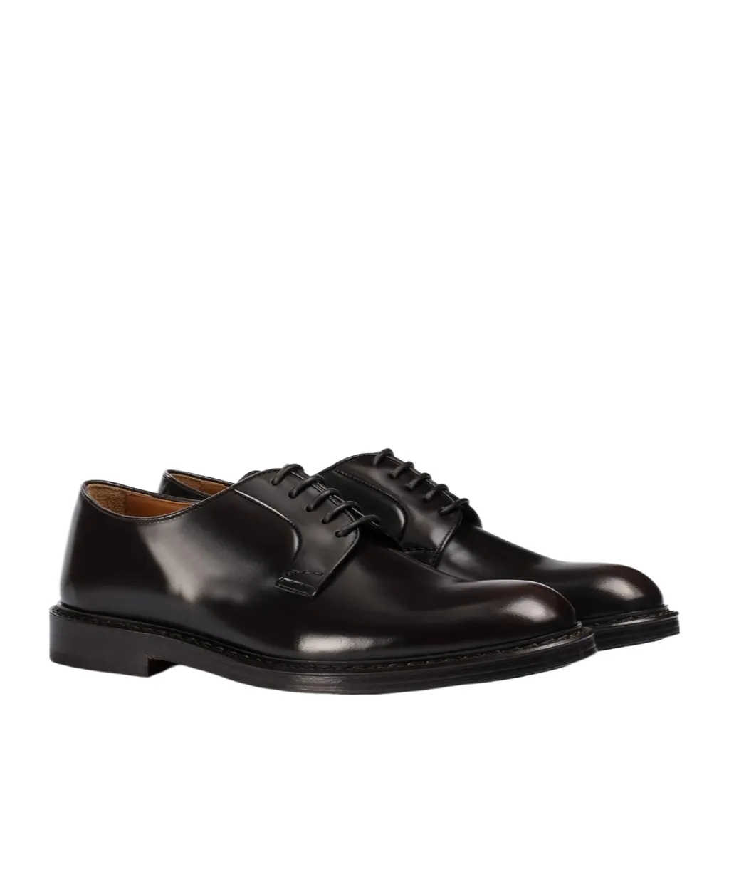 Doucal's Round-Toe Lace-Up Derby Shoes