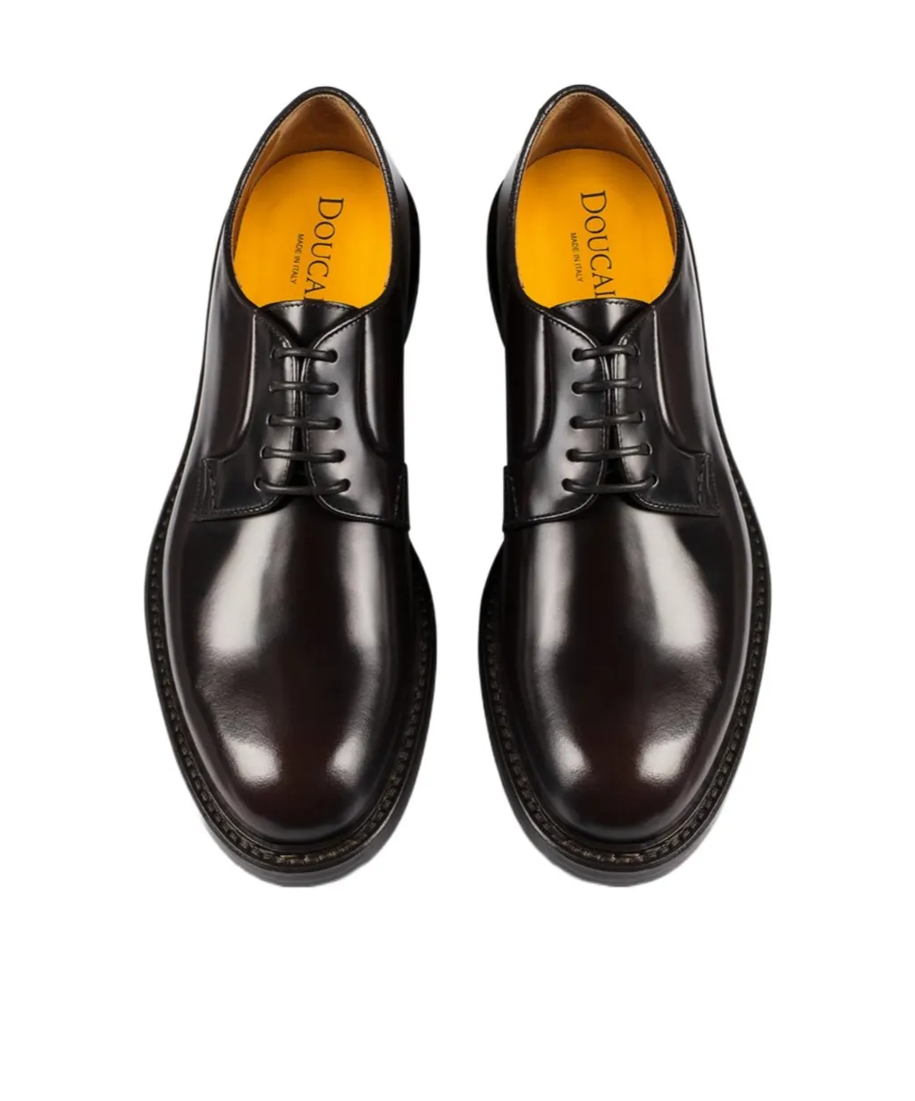 Doucal's Round-Toe Lace-Up Derby Shoes