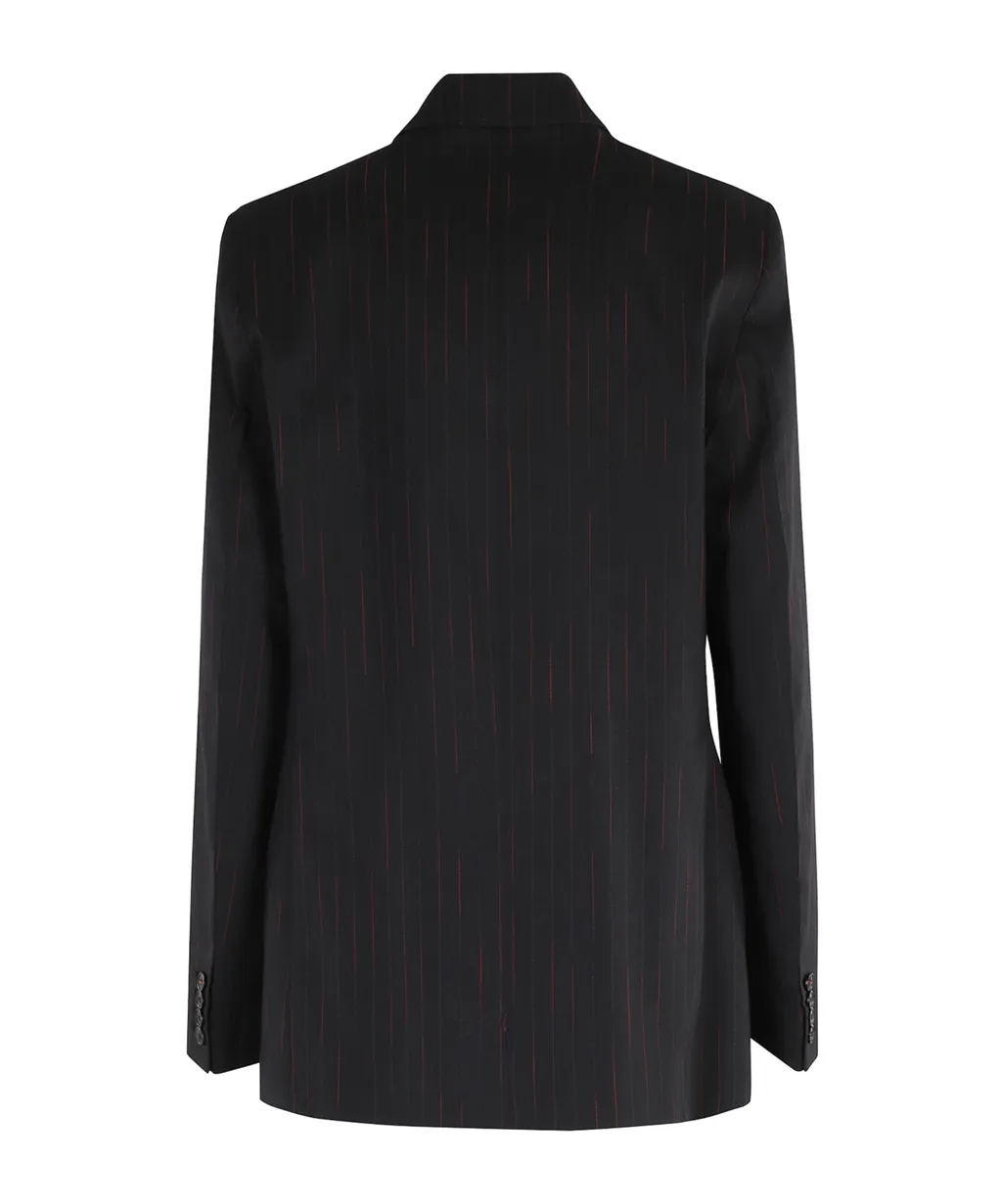 Pinstripe Single-Breasted Jacket