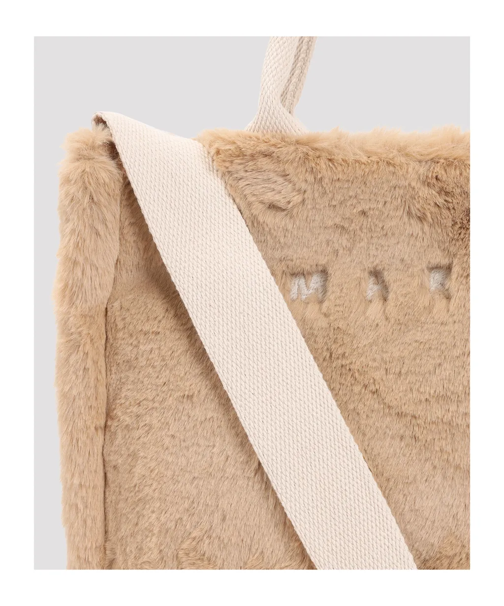 Faux-Fur Top-Handle Tote Bag