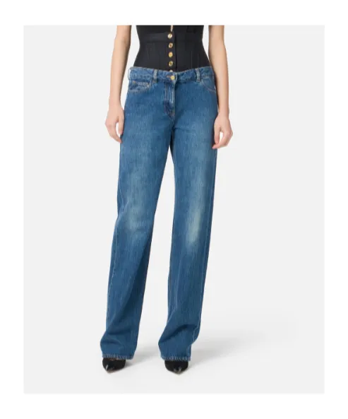 Corset-Waistband Jeans