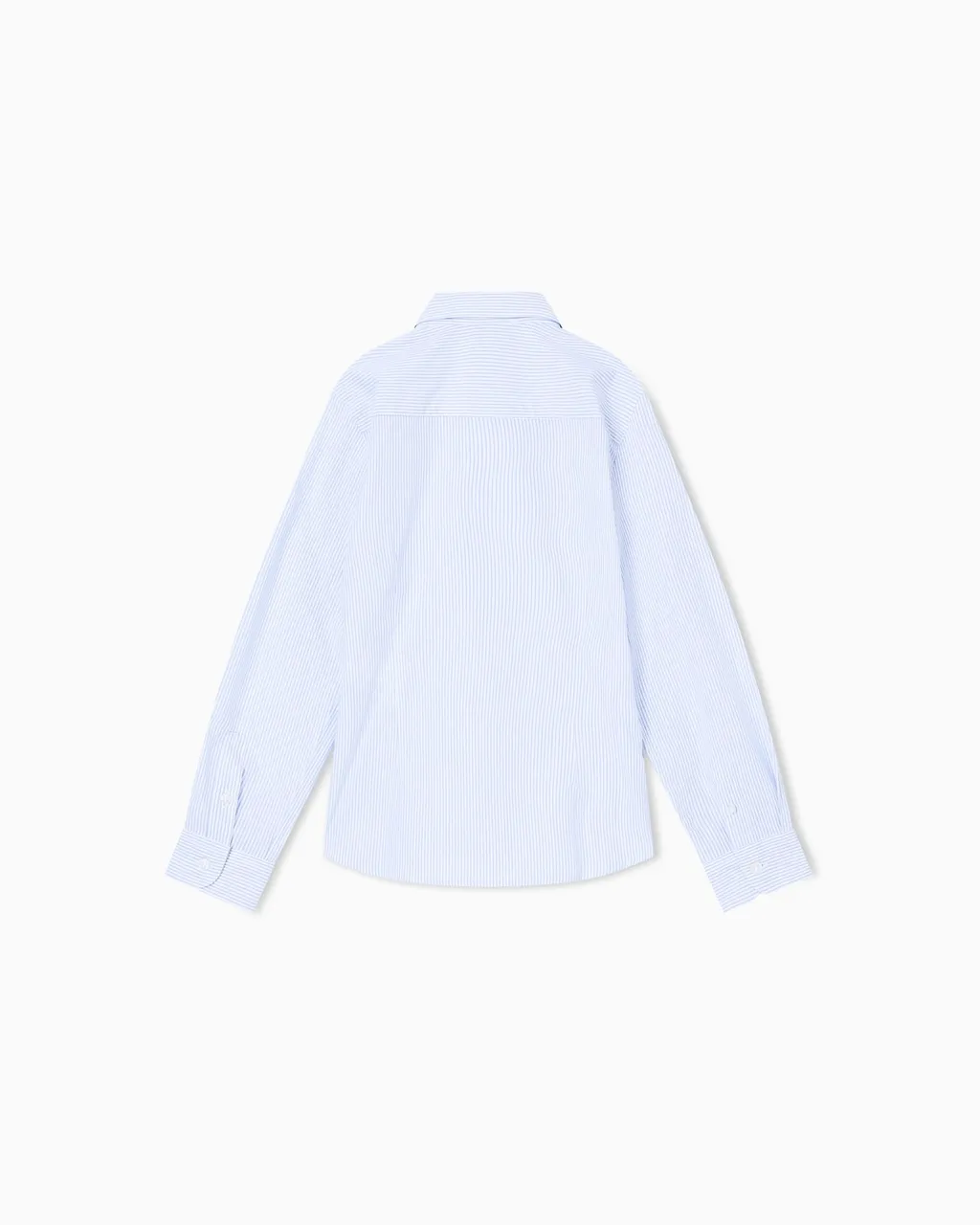 Emporio Armani Kids Logo Embroidered Pinstriped Shirt