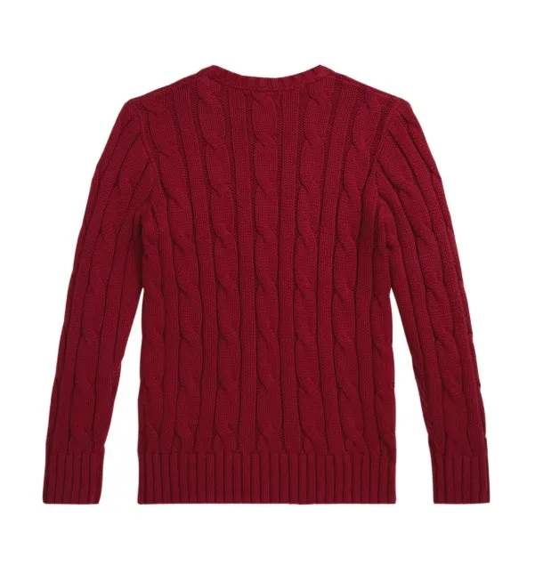 Cable-Knit Crew-Neck Sweater