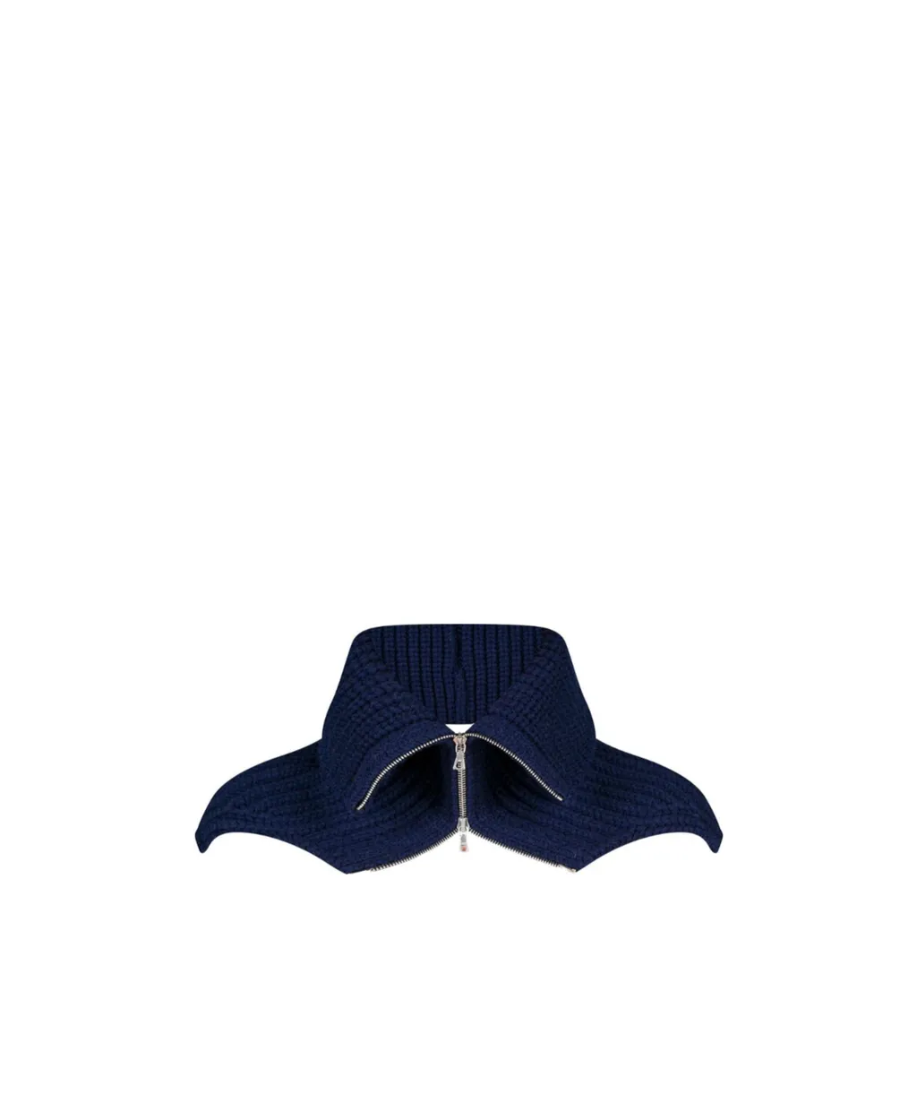 Dries Van Noten Zip-Up Ribbed Collar