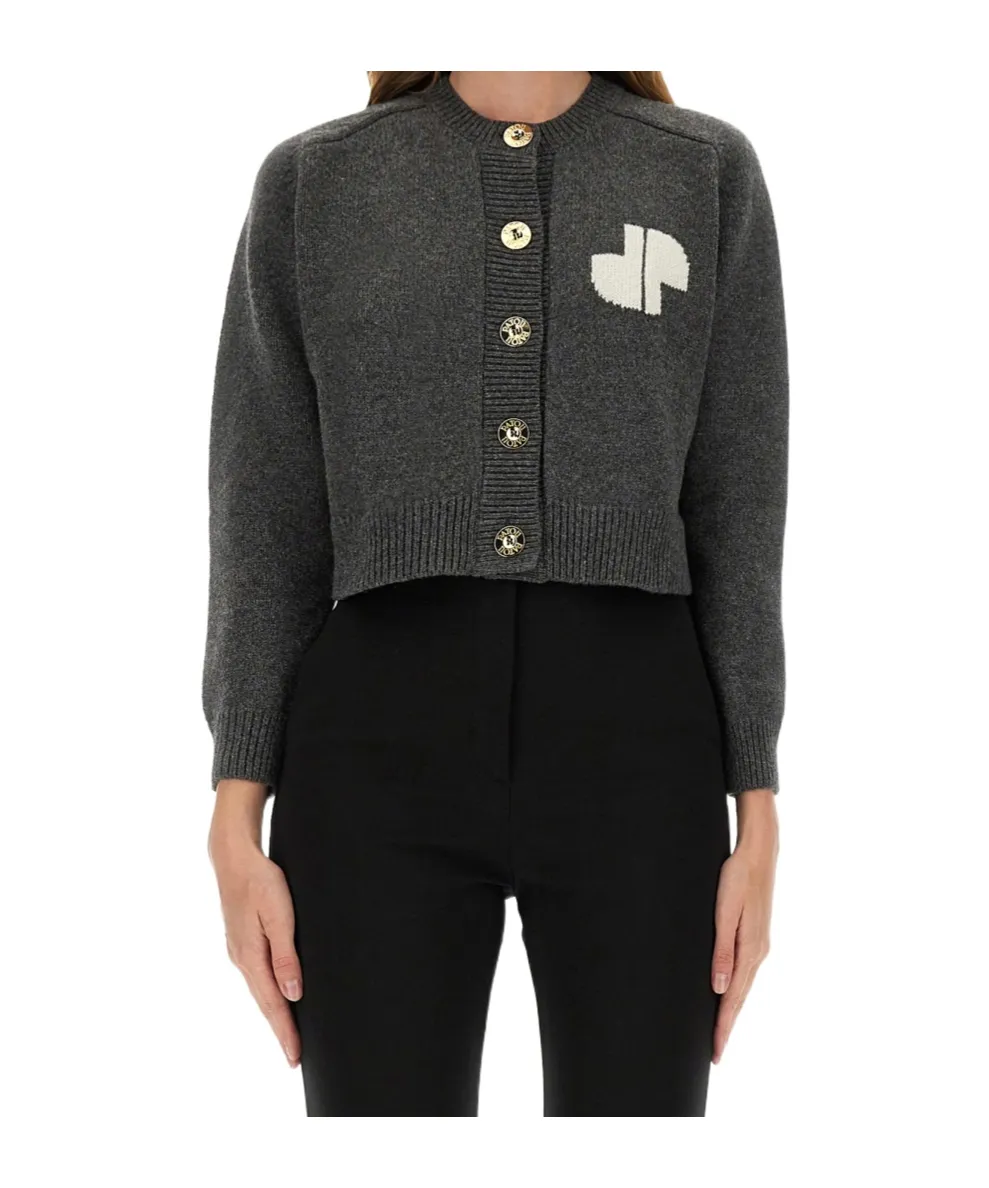 Pato Cropped Button-Up Knit Cardigan
