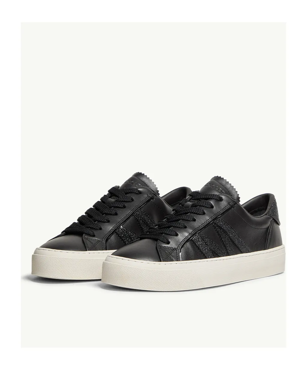 Monaco2 Leather & Glitter Trainers
