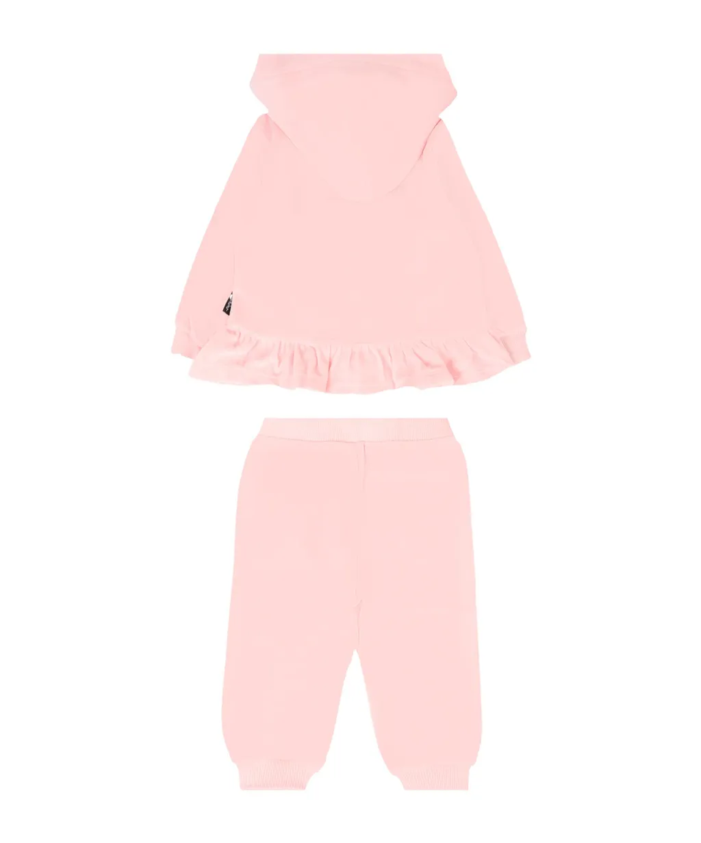 Long-Sleeved Sweatshirt And Elastic Waist Pants Set
