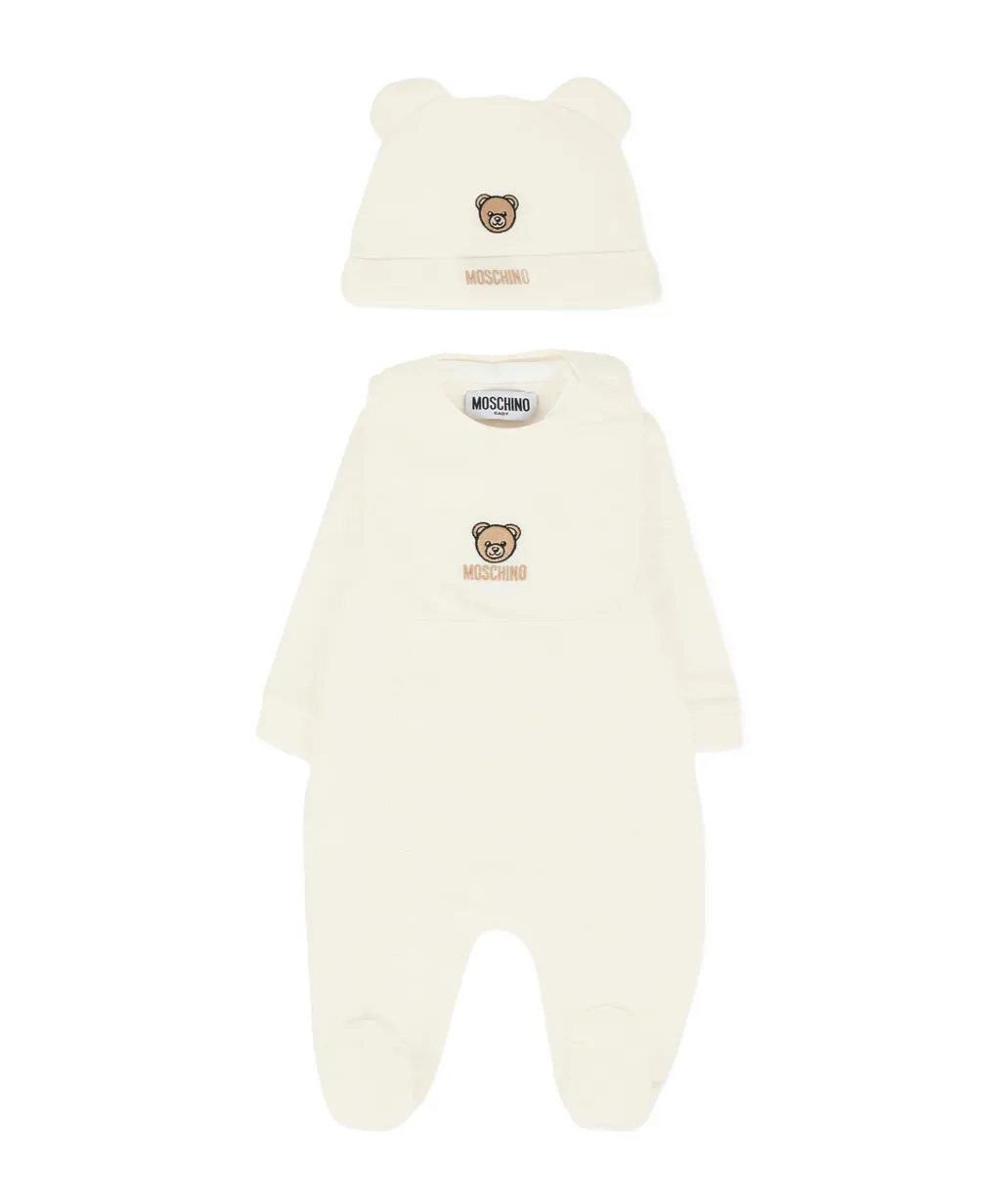 Embroidered Collared Babygrow Set