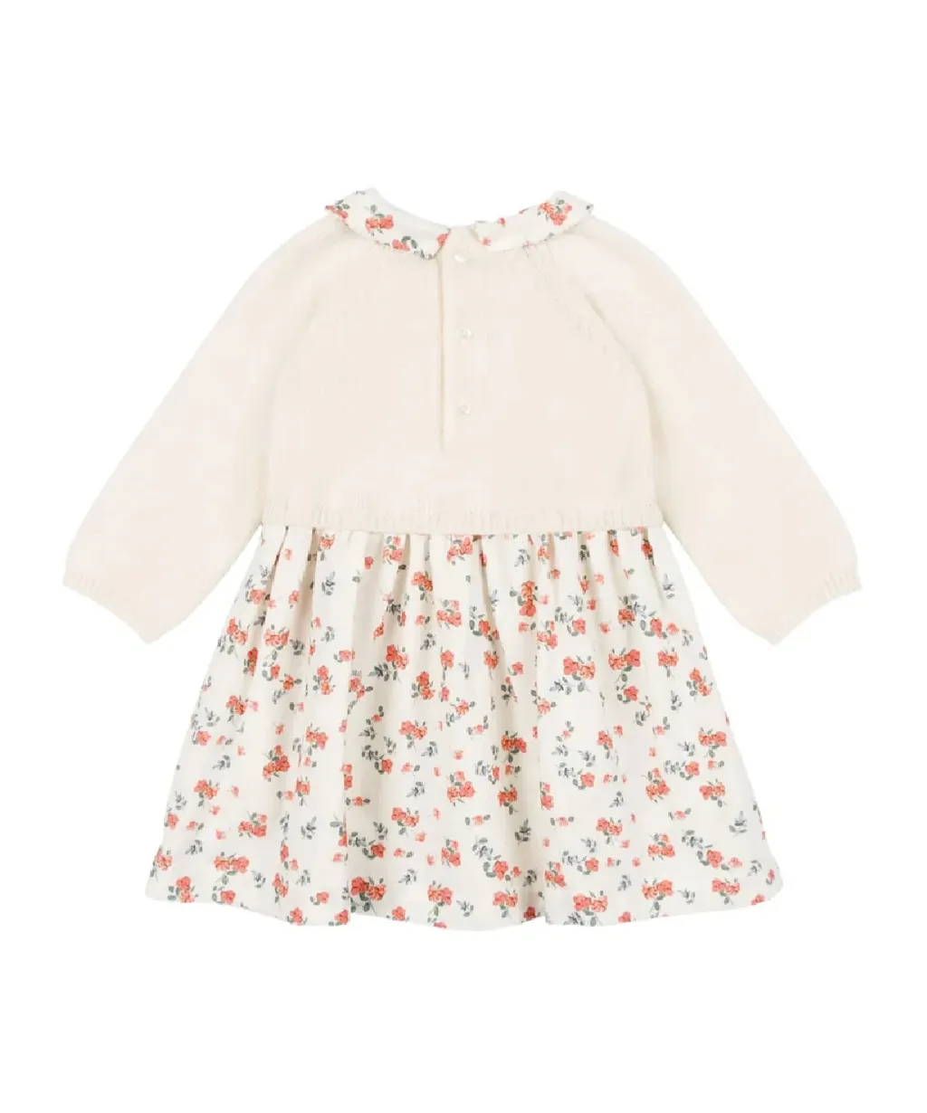 Floral-Print Ruffled Dress
